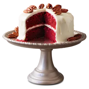 Red Velvet Cake With Pecan Glaze PNG 71 PNG