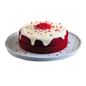 Red Velvet Cake With White Chocolate Frosting PNG Vcu55