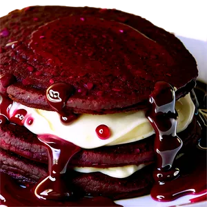 Red Velvet Pancakes PNG Bnr78 PNG