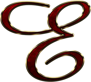 Red Velvet Textured Letter E