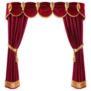 Red Velvet Theatre Curtain PNG Kea9