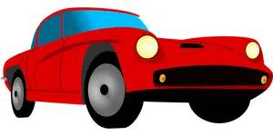 Red Vintage Car Illustration