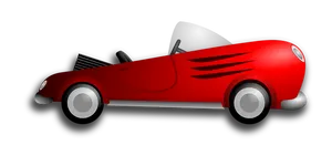 Red Vintage Convertible Illustration