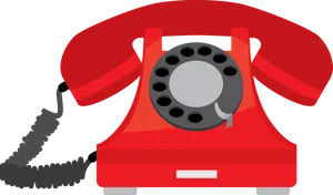 Red Vintage Telephone Clipart PNG image