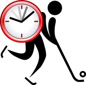 Red Wall Clock Icon