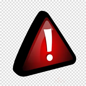 Red Warning Sign Transparent Background PNG image