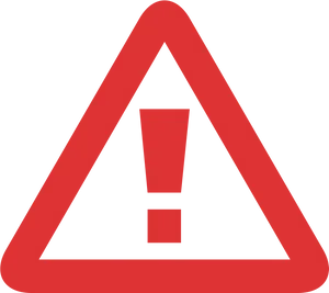 Red Warning Sign Vector PNG