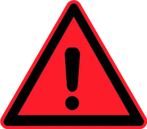 Red Warning Sign PNG image