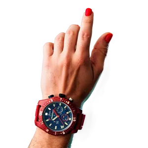 Red Watch Hands Png 06262024 PNG image