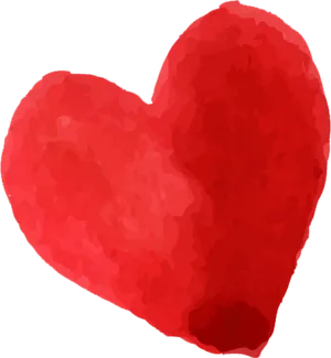 Red Watercolor Heart Clipart PNG image