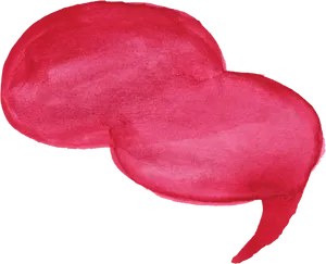 Red Watercolor Speech Bubble PNG image