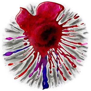 Red Watercolor Splatter Art PNG Pgn PNG