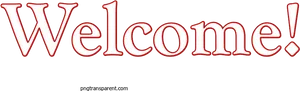 Red Welcome Sign PNG image