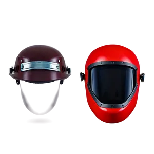 Red Welding Helmet PNG Phc