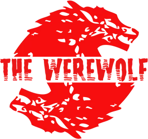 Red Werewolf Silhouette PNG image