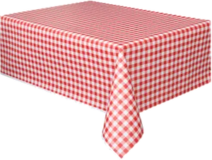Red White Checkered Tablecloth PNG image