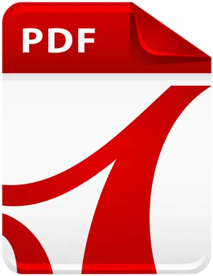 Red White P D F Icon PNG image