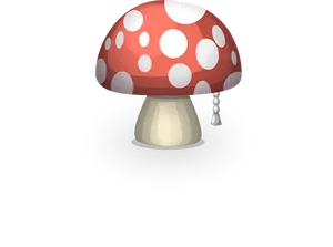 Red White Spotted Mushroom Illustration