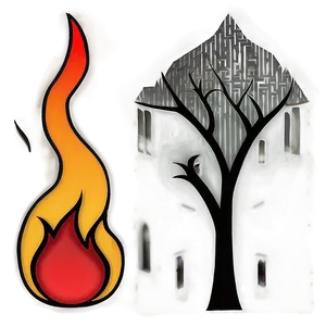 Red Wildfire Illustration PNG Xgp31 PNG