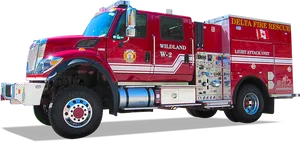 Red_ Wildland_ Fire_ Rescue_ Truck PNG image