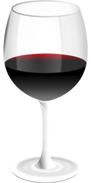 Red Wine Glass Artistic Representation PNG image