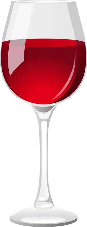 Red Wine Glass Vector Illustration PNG image