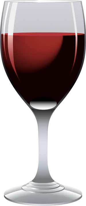 Red Wine Glass Vector Illustration