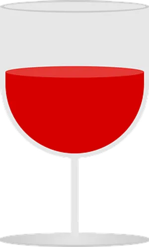 Red Wine Glass Vector Illustration PNG image