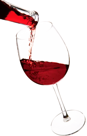 Red Wine Pouring Into Glass PNG image