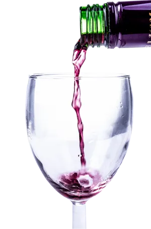 Red Wine Pouring Into Glass