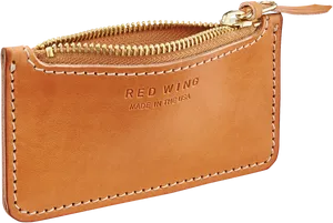 Red Wing Leather Zipper Pouch PNG image