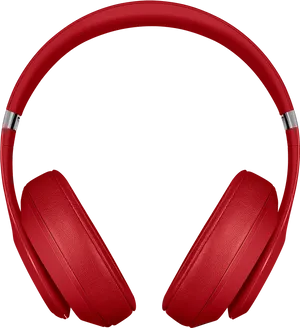Red Wireless Headphones PNG image