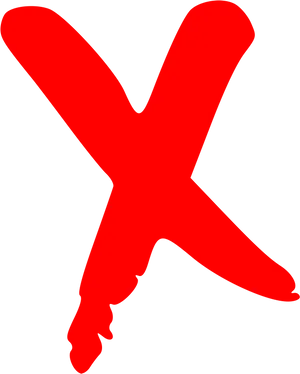 Red X Mark Graphic PNG image