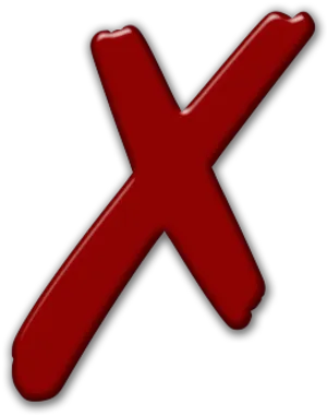 Red X Mark Icon PNG image