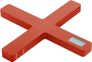 Red X Mark Objectwith Digital Display PNG image