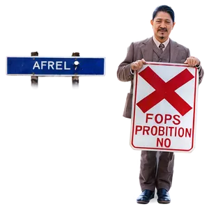Red X Prohibition Sign PNG Ouj
