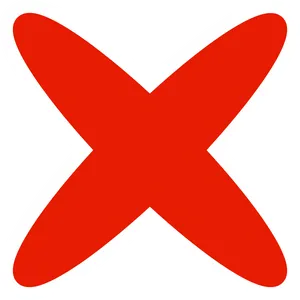 Red X Symbol Graphic PNG image