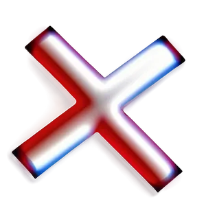 Red X With Shadow Png 6 PNG image