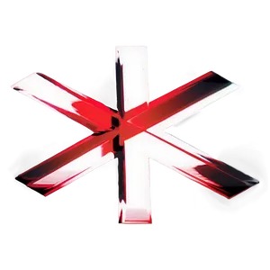 Red X With Shadow Png Uij55 PNG image