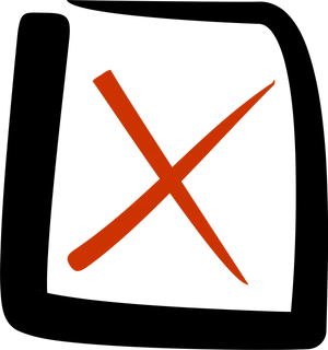 Red Xon Black Background