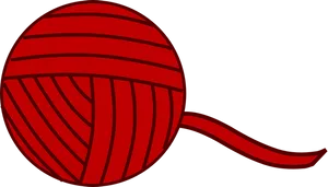 Red Yarn Ball Illustration PNG image