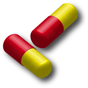 Red Yellow Capsule Pills PNG