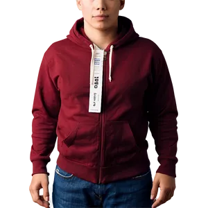 Red Zip Up Hoodie PNG 57