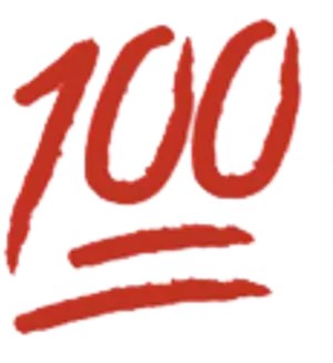 Red100 Emoji Art PNG image