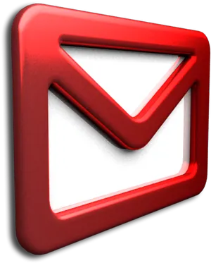 Red3 D Email Icon PNG image