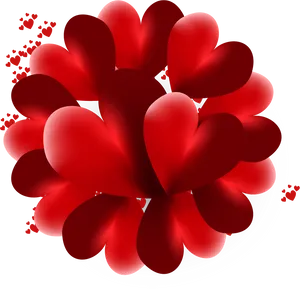 Red3 D Heart Cluster.png PNG