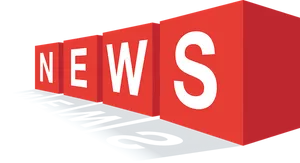 Red3 D News Blocks PNG image