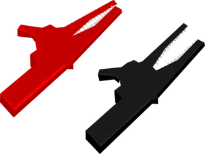Redand Black Alligator Clips PNG