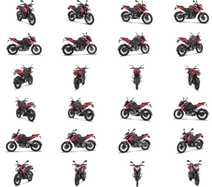 Redand Black Bajaj Pulsar Motorcycles Pattern PNG image