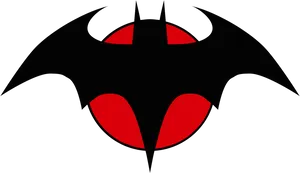 Redand Black Batman Logo PNG image